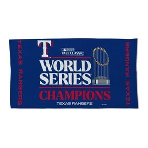 MLB Texas‎ Rangers 2023 World Series Champion 22  X 42  Locker Room Towel